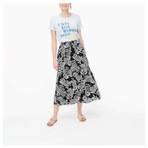 J. Crew navy pineapple skirt, S